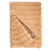 Winterhome luxe imitatiebont deken Owl Clay plaid/deken - bruin - Mooier Thuis