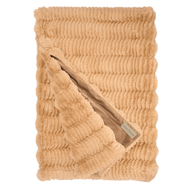 Winterhome luxe imitatiebont deken Owl Clay