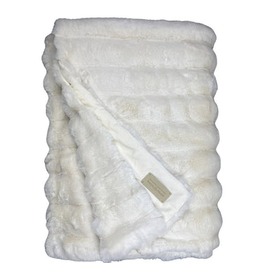 Winterhome luxe imitatiebont deken Arctic Fox Ivory