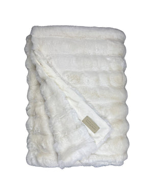 Winterhome Luxus-Kunstpelzdecke Arctic Fox Ivory