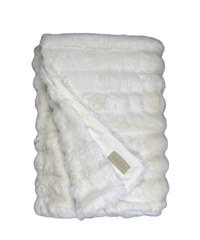 Winterhome Luxus-Kunstpelzdecke Arctic Fox Ivory