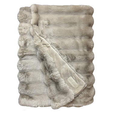 Winterhome luxe imitatiebont deken Arctic Fox Beige