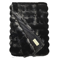 Winterhome luxe imitatiebont deken Arctic Fox Black - Mooier Thuis