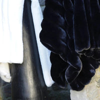 Winterhome luxe imitatiebont deken Arctic Fox Black