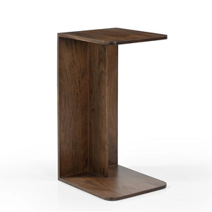 Bijzettafel Jade rechthoekig bruin walnoothout 70 cm