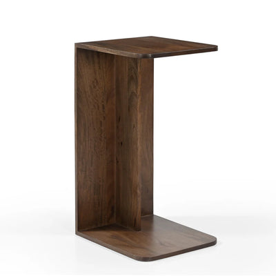 Jade Beistelltisch rechteckig braun Walnuss 70 cm