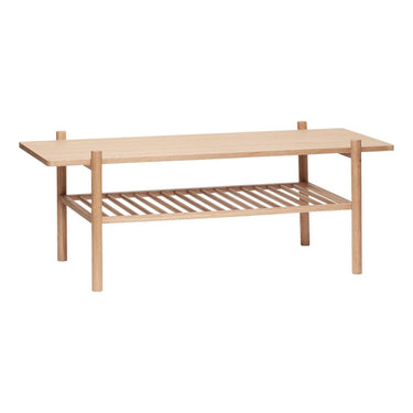 Quadratischer Couchtisch aus Eichelholz, Natur