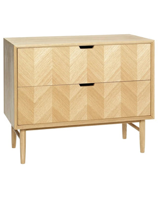Visgraat ladekast naturel dressoir - naturel en bruin - Mooier Thuis