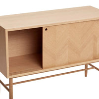 Hübsch Visgraat dressoir met schuifdeuren naturel - Mooier Thuis