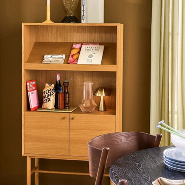 Boekenkast archief eikenfineer naturel