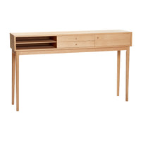 Collect consoletafel eiken naturel met lades