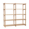 Mason grote dubbele plank naturel open kast - naturel en bruin - Mooier Thuis