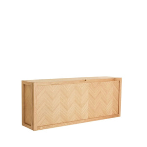 Large herringbone shoe cabinet natural