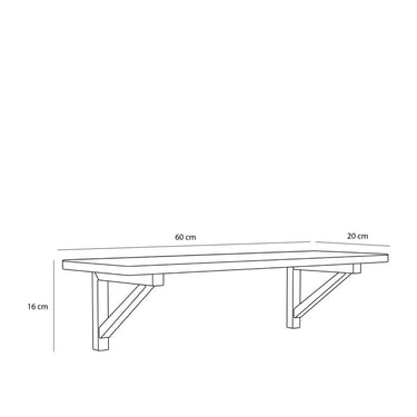 Arki wandplank Naturel