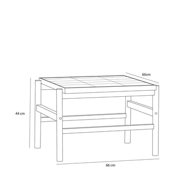 Tegel salontafel mint/naturel - afbeelding 3