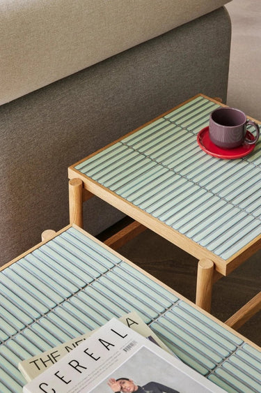 Tegel salontafel mint/naturel - afbeelding 5