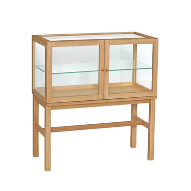Vitrinekast eikenfineer/glas