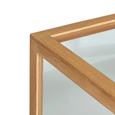 Vitrinekast eikenfineer/glas