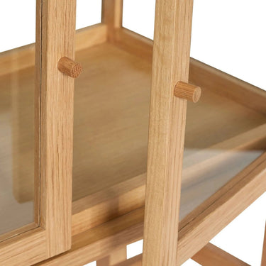 Vitrinekast eikenfineer/glas