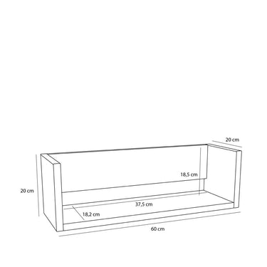 Gap wandplank naturel