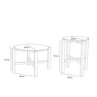 Four salontafels naturel (set van 2) - afbeelding 2