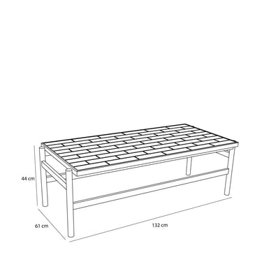 Couchtisch mit mehrfarbigem Motiv