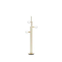 Balance 3-lichts vloerlamp messing/wit - Mooier Thuis