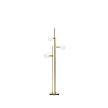 Balance 3-lichts vloerlamp messing/wit