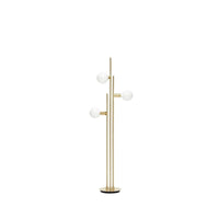 Hübsch Balance 3-lichts vloerlamp messing/wit