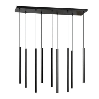 SELTER 9-lichts hanglamp - Zwart minimalistische buizen