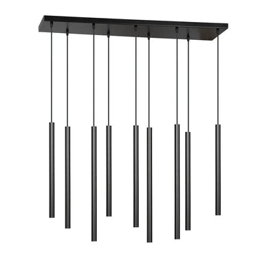 SELTER 9-lichts hanglamp - Zwart minimalistische buizen