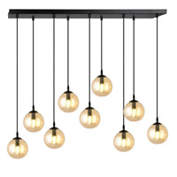 COSMO 9-lichts hanglamp - Amber glas - Mooier Thuis