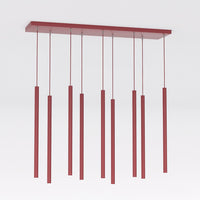 Selter hanglamp 9-lichts bordeaux