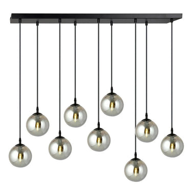 COSMO 9-lichts hanglamp - Smoked glas