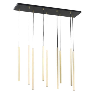 SELTZER 9-lichts hanglamp - Goud buizen