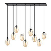 Emibig ASTRAL 9-lichts hanglamp - Amber glas