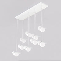 Emibig RITUAL 9-lichts hanglamp - Wit glas