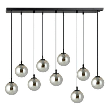 COSMO 9-lichts hanglamp - Smoked glas