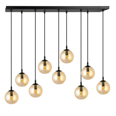 COSMO 9-lichts hanglamp - Amber glas