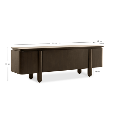 TV-Meubel Rondo - 175cm Donkerbruin