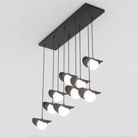 Emibig RITUAL 9-lichts hanglamp - Wit glas - Zwart frame - Mooier Thuis