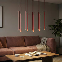 Selter hanglamp 9-lichts bordeaux