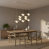 RITUAL 9-lichts hanglamp - Wit glas hanglamp met lampenkap - bestellen bij Mooier Thuis