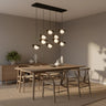 RITUAL 9-lichts hanglamp - Wit glas - Zwart frame hanglamp met lampenkap - bestellen bij Mooier Thuis