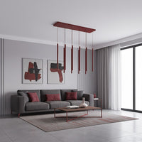 Selter hanglamp 9-lichts bordeaux