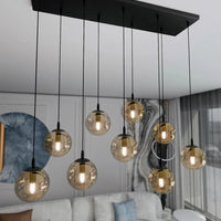 COSMO 9-lichts hanglamp - Amber glas - afbeelding 2