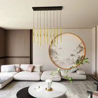 SELTZER 9-lichts hanglamp - Goud buizen - afbeelding 2
