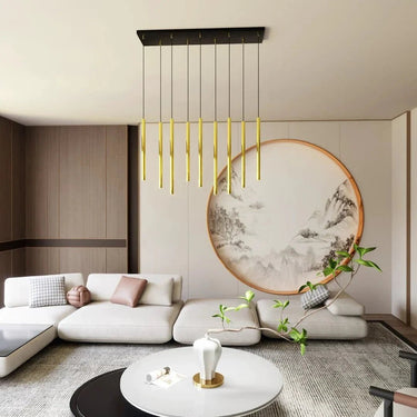 SELTZER 9-lichts hanglamp - Goud buizen