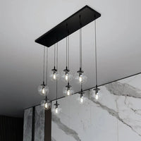COSMO 9-lichts hanglamp - Helder glas hanglamp met ronde bol - afbeelding 5