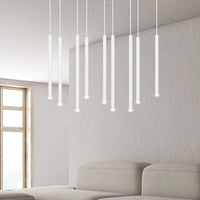 SELTER 9-lichts hanglamp - Wit frame hanglamp met buisvorm - afbeelding 9